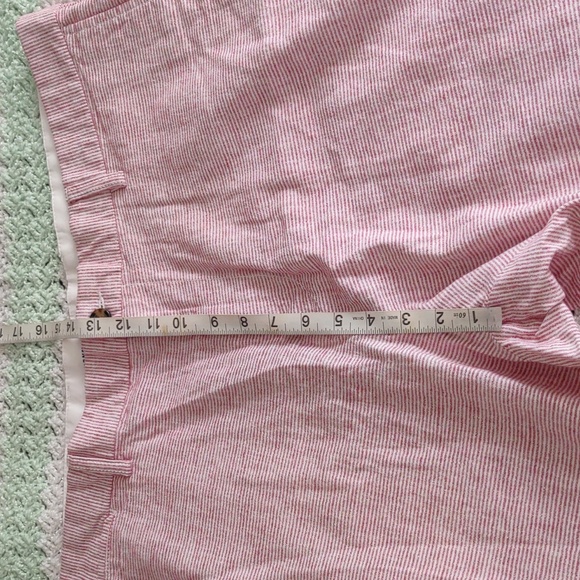 NWT Old Navy Size 40 Ultimate Slim Built In Flex Red Stripe Linen Blend Shorts - Picture 10 of 14